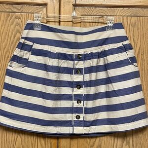 Charlotte Russe Navy and White Striped Mini Skirt.